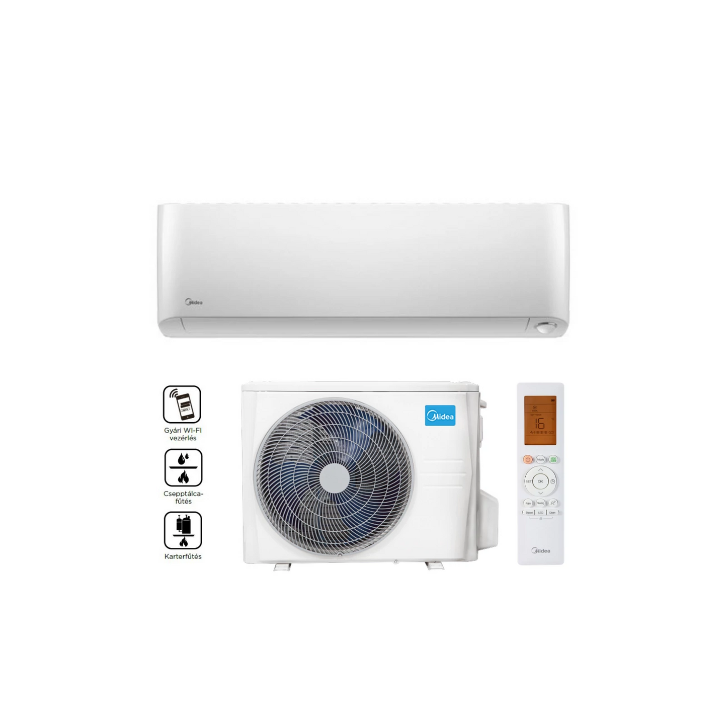 Midea Oasis Plus MOP3-12-SP oldalfali split klíma 3.5 kw (MSOPBU-12HRFN8/MOX330-12HFN8-OP)