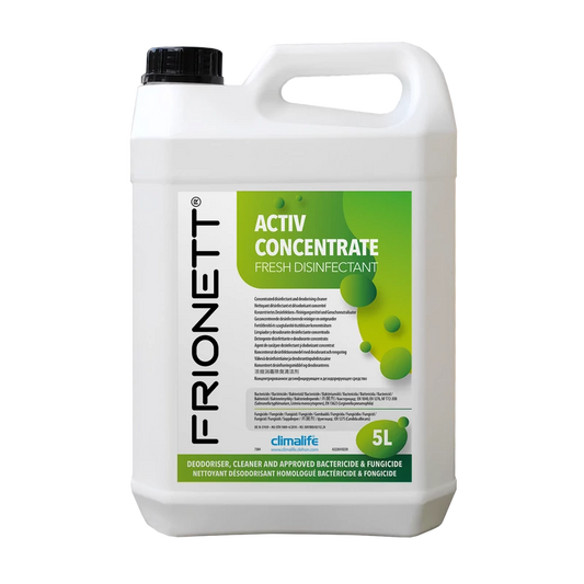 FRIONETT ACTIV 5 LITER KLÍMABERENDEZÉS TISZTÍTÓ ÉS FERTŐTLENÍTŐ KONCENTRÁTUM
